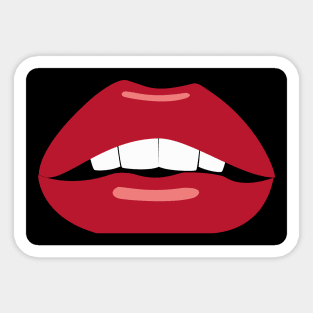 Mund Lippen Zähne Design Geschenk Sticker